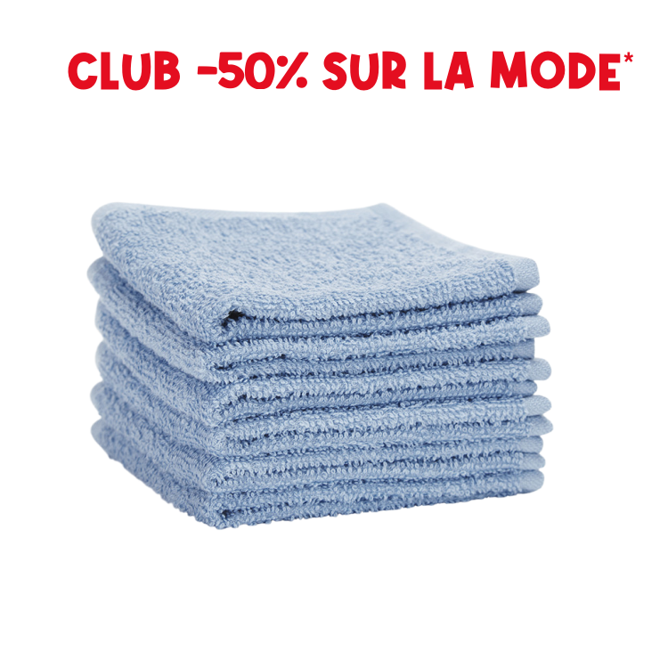 Pack of 6 sponge washcloths 25 x 25 cm - Prémaman
