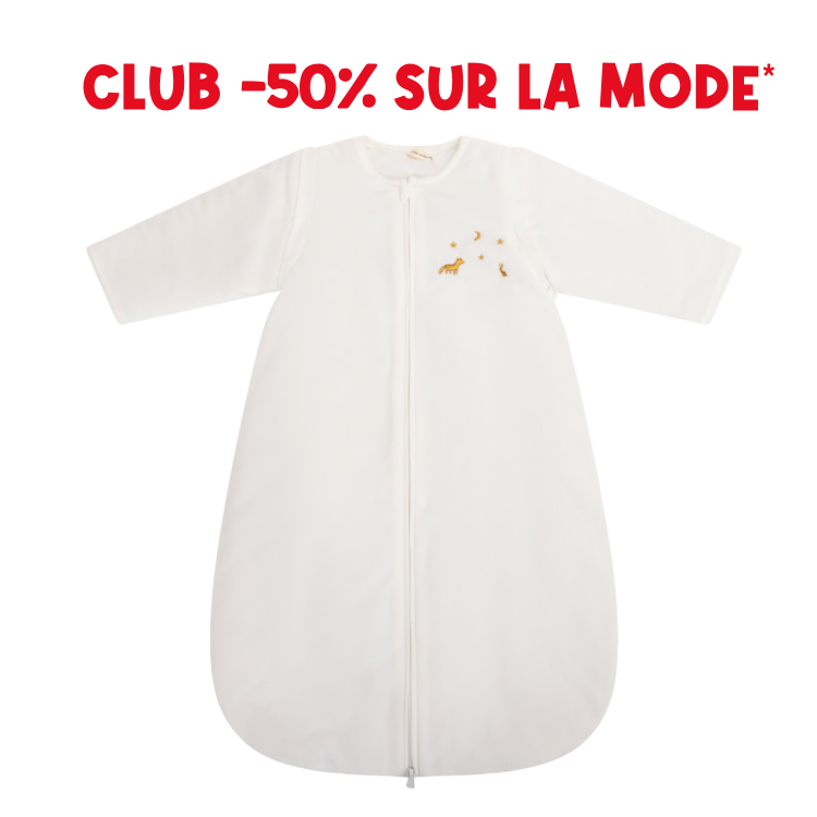 Gigoteuse à manches amovibles TOG 3.5 broderie renard - Prémaman