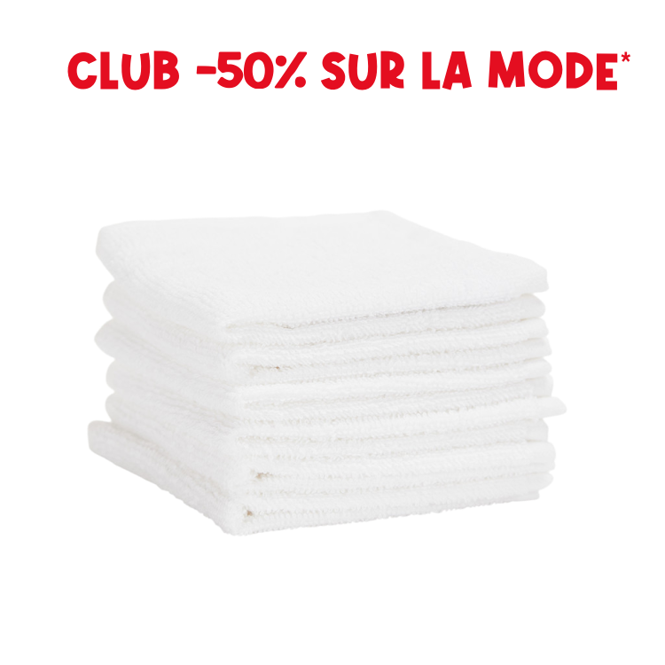 Pack of 6 sponge washcloths 25 x 25 cm - Prémaman