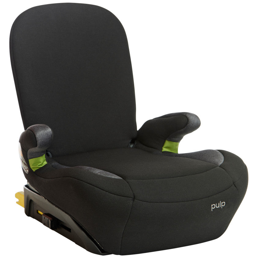 Pulp i-Size black booster seat with foldable backrest - Prémaman