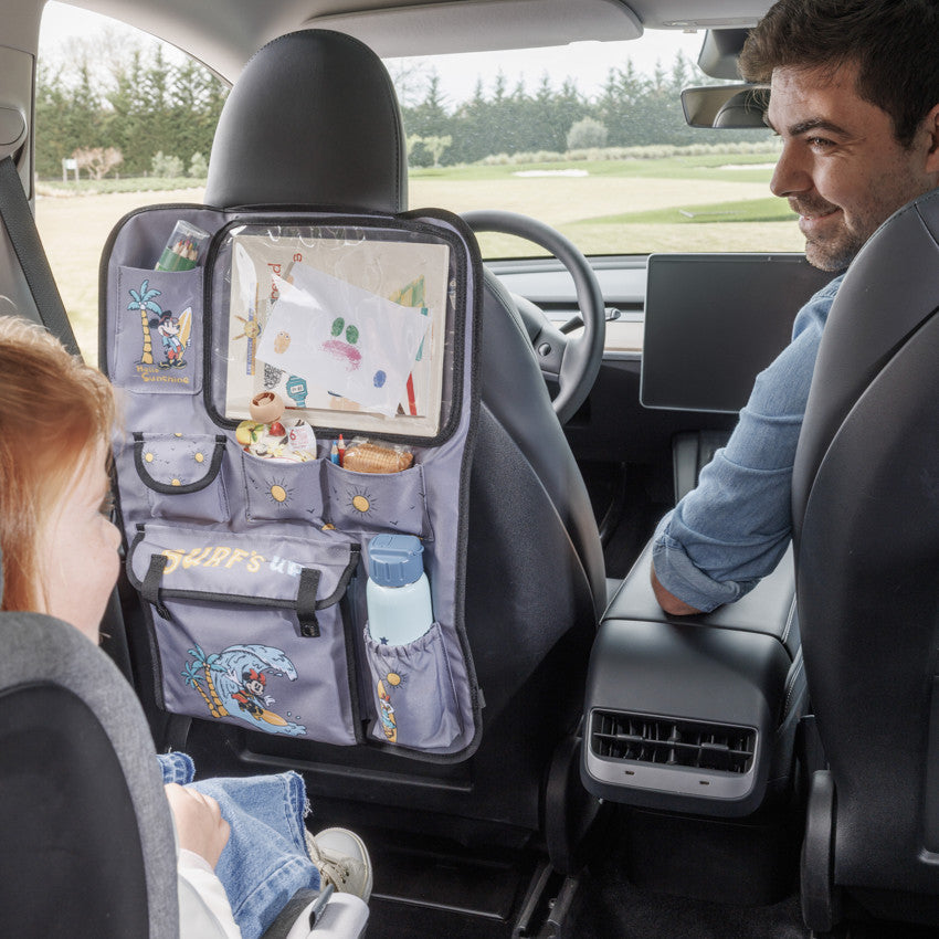 Organiseur de voiture Mickey &amp; Minnie Disney gris - Prémaman