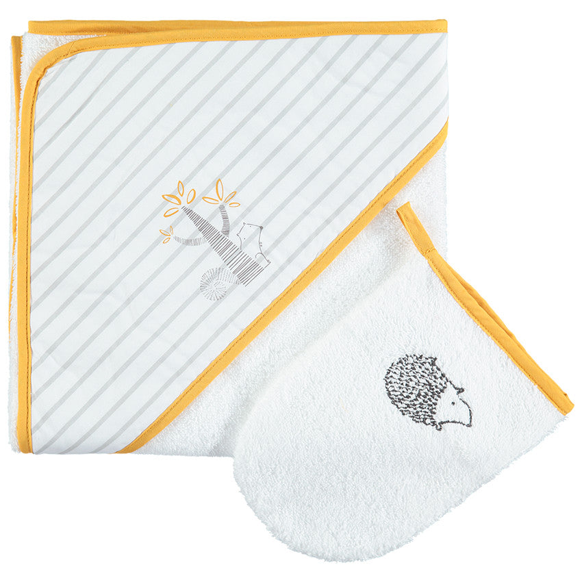 Cape de bain et gant de toilette Nos petits amis - Prémaman