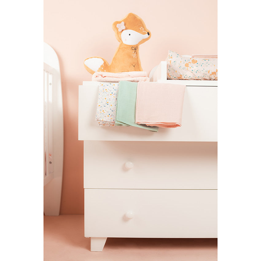 Set de 3 langes en coton à motifs animaux de la forêt - Prémaman