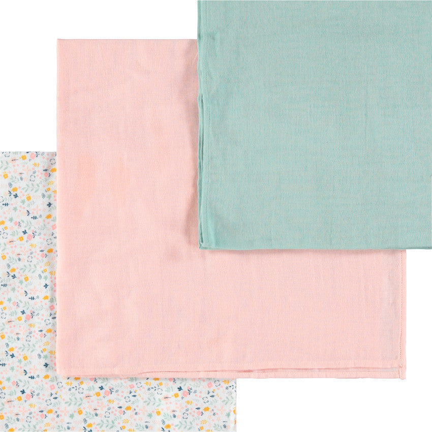 Set de 3 langes en coton à motifs animaux de la forêt - Prémaman