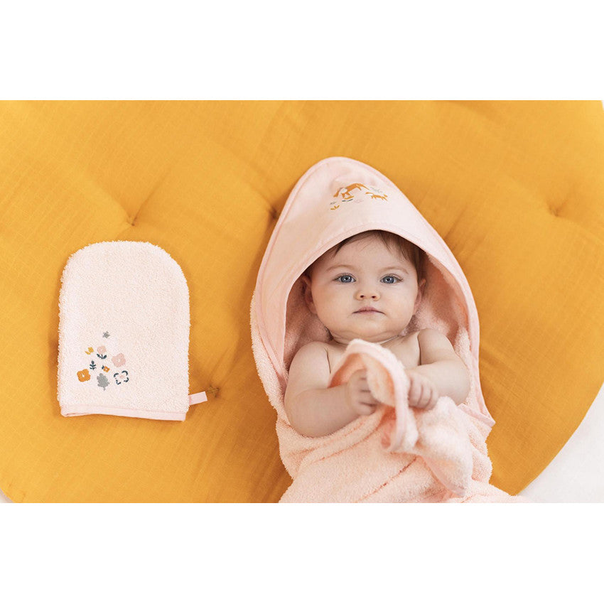 Cape de bain et gant de toilette Forêt enchantée - Prémaman