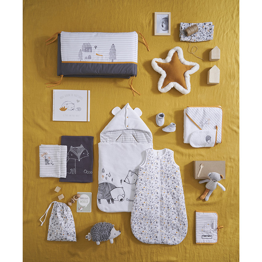 Housse de matelas à langer en popeline Nos petits amis - Prémaman