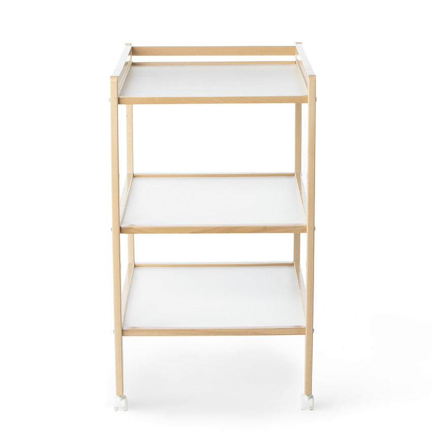 Table à langer 2 étagères Tiny - Hêtre vernis - Prémaman