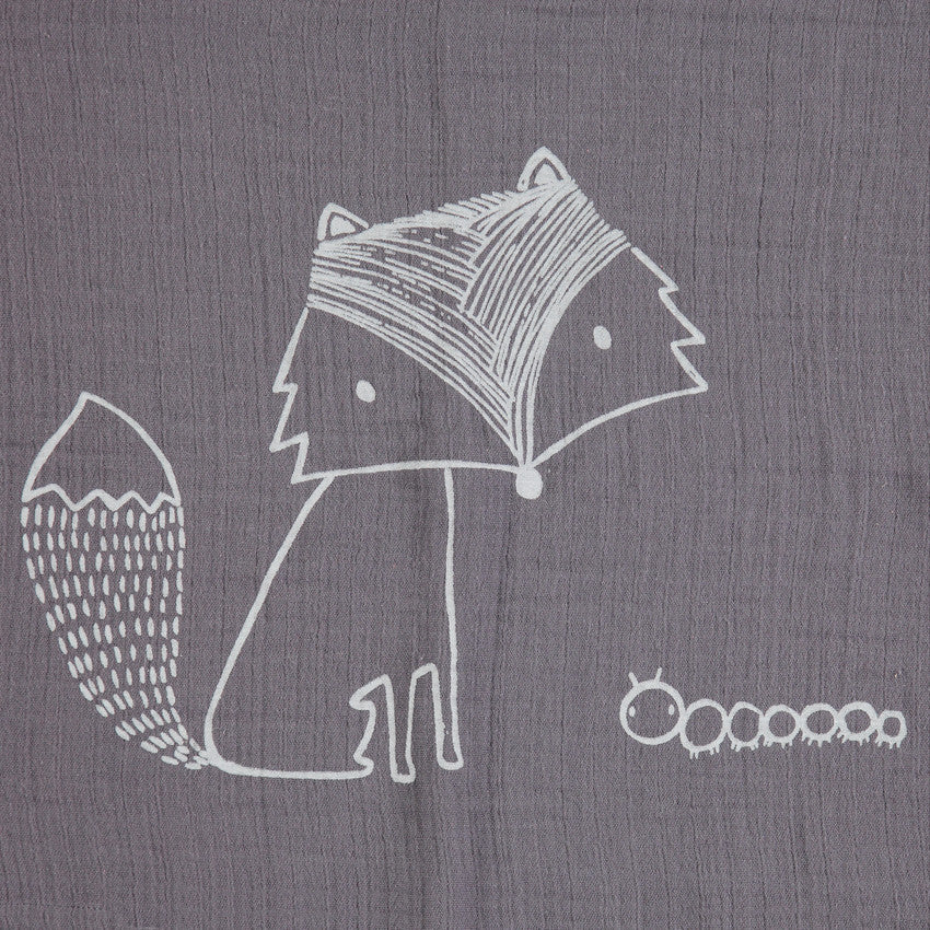 Lot de 3 langes en gaze de coton motifs animaux de la forêt - Prémaman