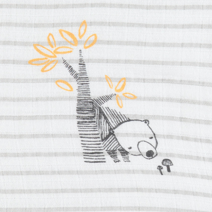 Lot de 3 langes en gaze de coton motifs animaux de la forêt - Prémaman