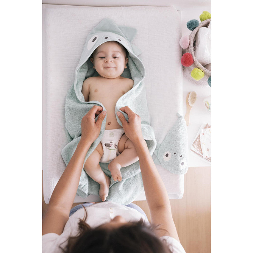 Cape de bain et gant de toilette Dinosaure - Prémaman