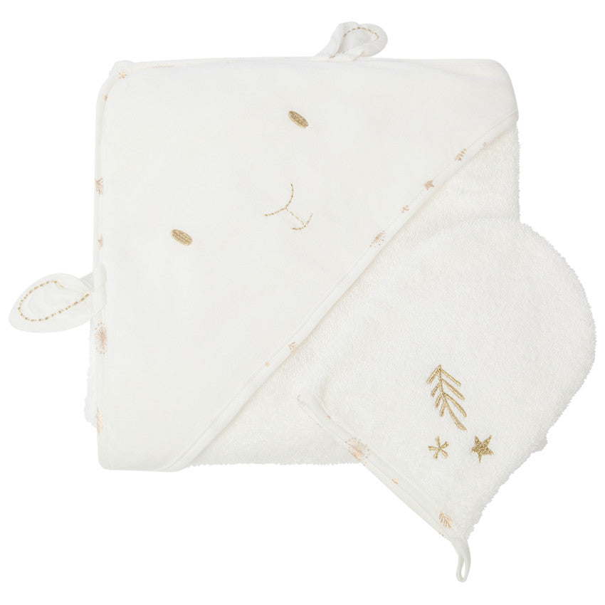 Cape de bain et gant de toilette Hiver magique - Prémaman