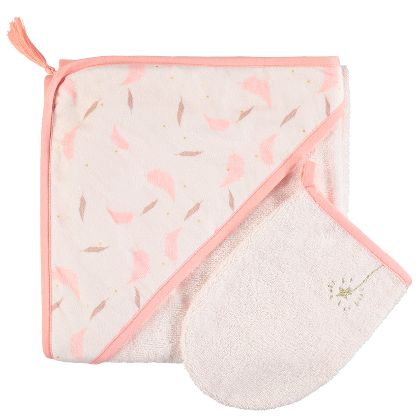 Cape de bain et gant de toilette Magic bird - Prémaman
