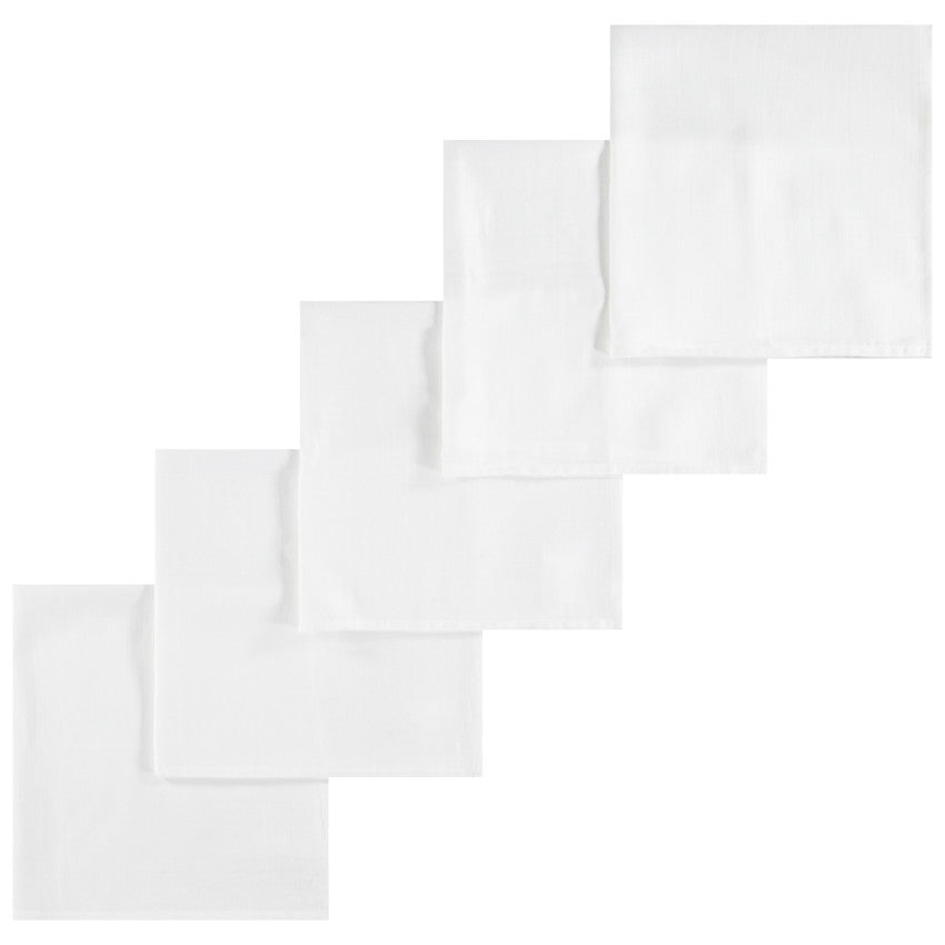 Lot de 5 langes unis blancs - Prémaman