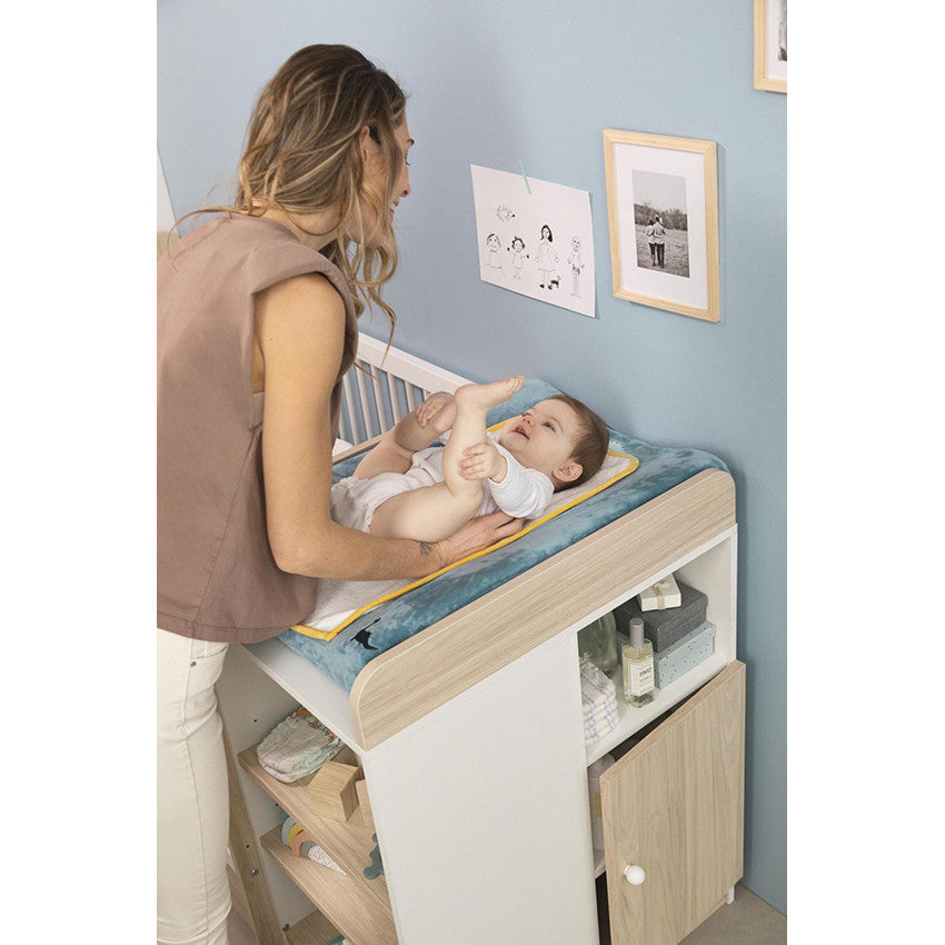 Housse de matelas à langer en polyester Mes amis les dinos - Prémaman