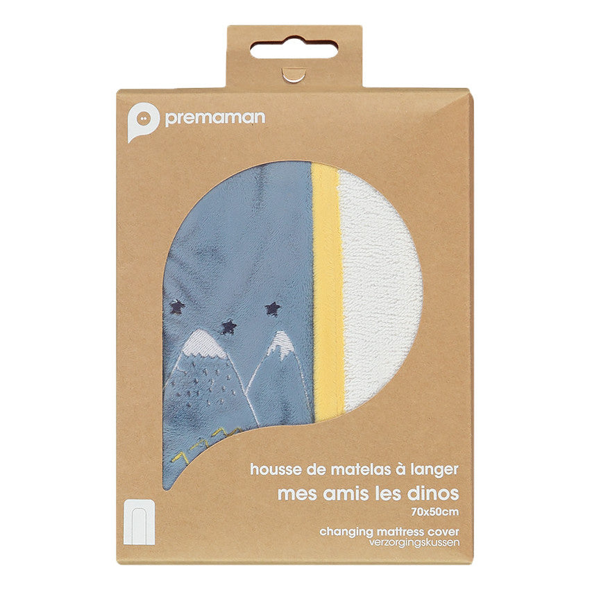 Housse de matelas à langer en polyester Mes amis les dinos - Prémaman