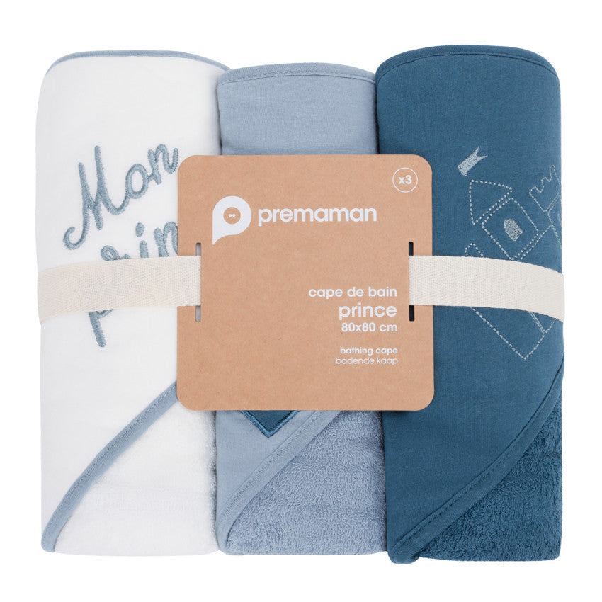 Pack of 3 Prince bath capes - Maternity