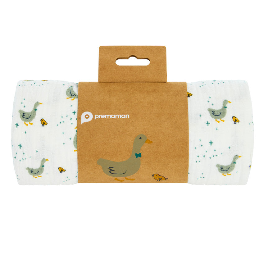 Lange imprimé oies 100 x 100 cm - Prémaman