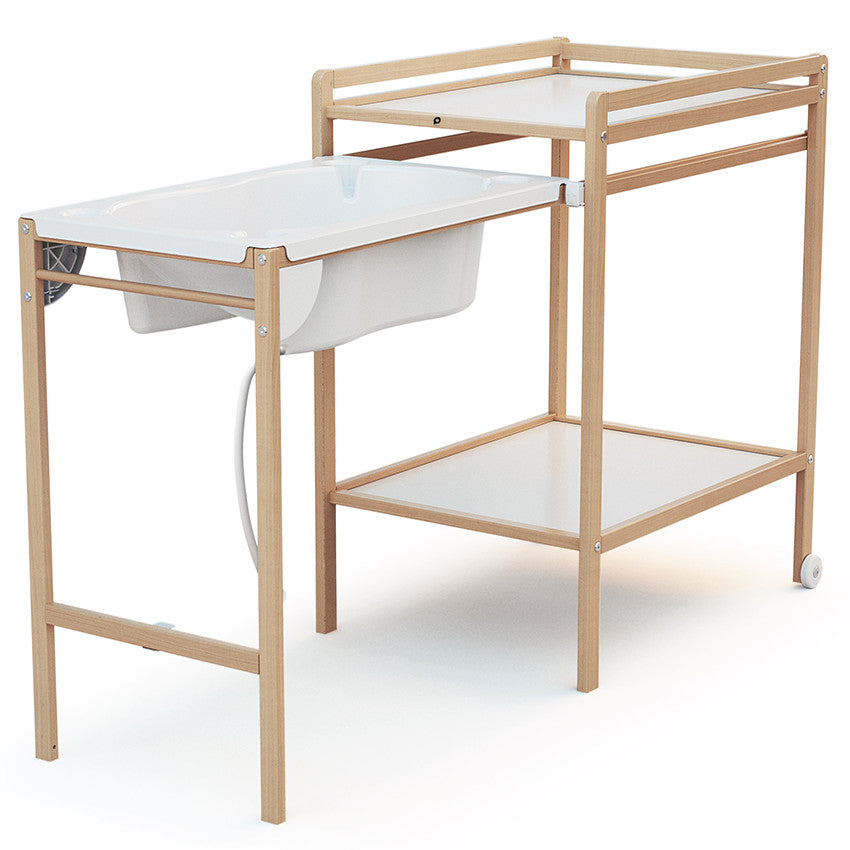 Table à langer coulissante 2 en 1 Tiny avec baignoire intégrée - Prémaman