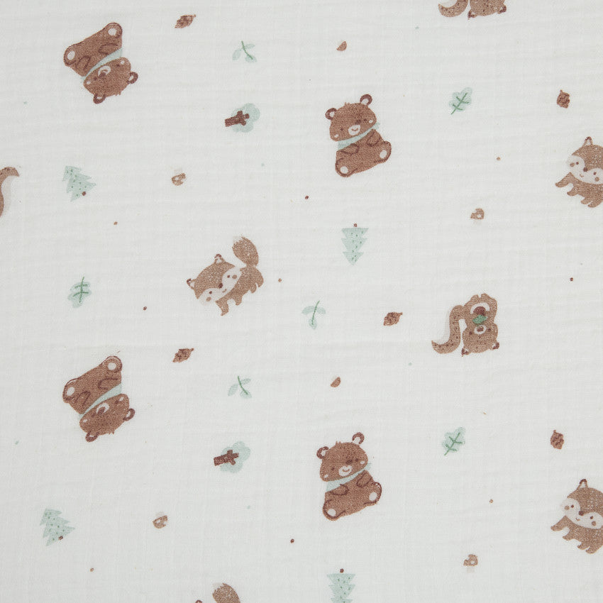 Lot de 3 langes en gaze de coton Roi des Forêts - Prémaman