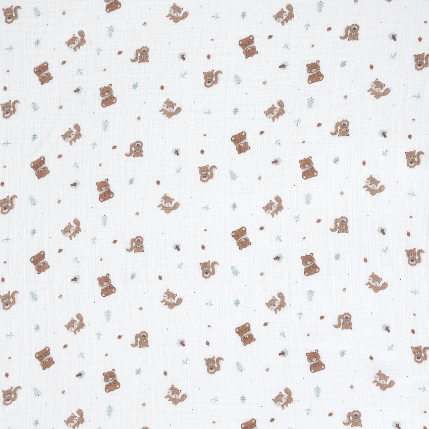 Lot de 3 langes en gaze de coton Roi des Forêts - Prémaman