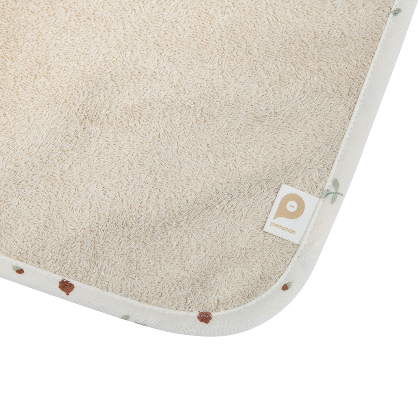 Set de bain avec cape et gant de toilette Roi des Forêts beige - Prémaman