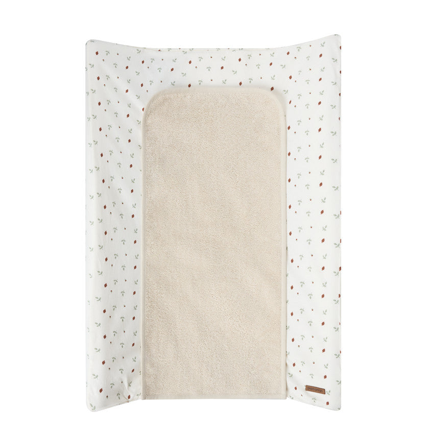 Housse de matelas à langer imprimé Roi des Forêts beige - Prémaman