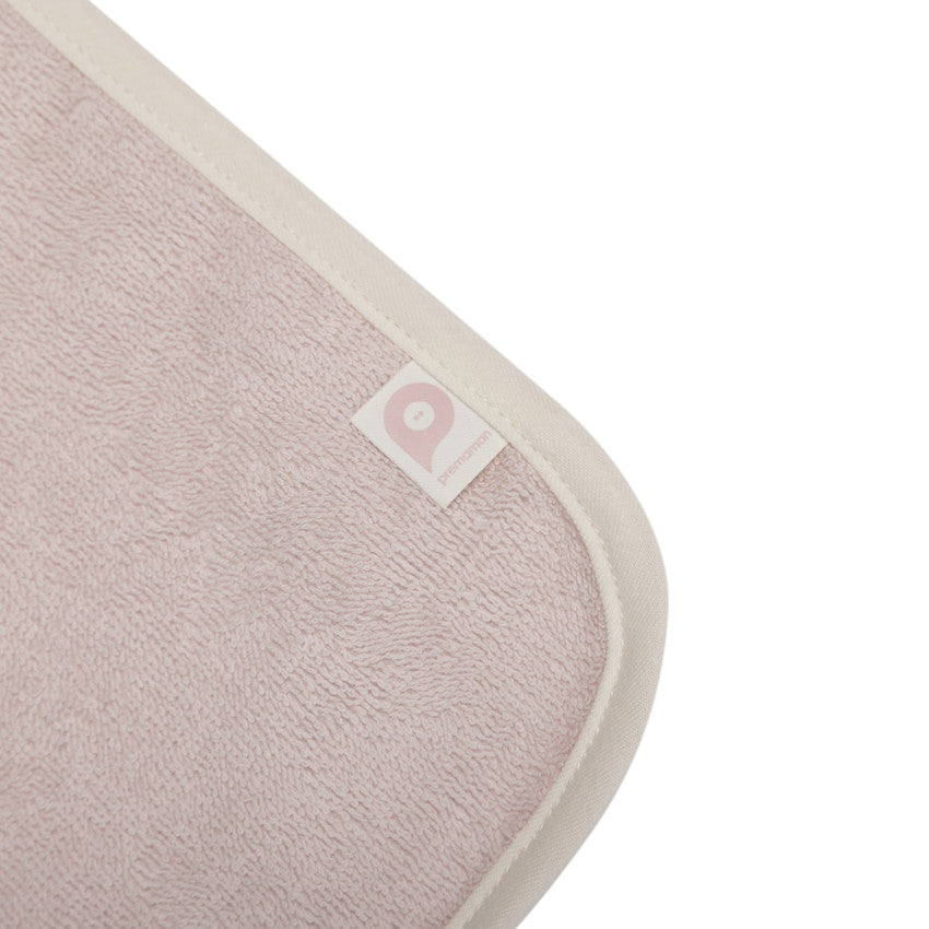 Set de bain avec cape et gant de toilette Little Deer écru/rose - Prémaman