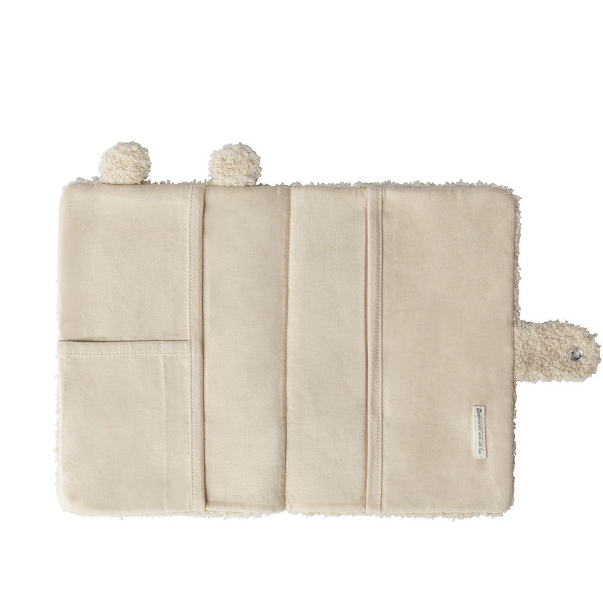 Protège carnet de santé en bouclettes Roi des Forêts beige - Prémaman