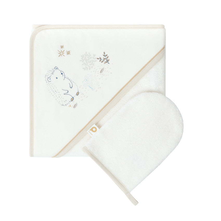 Set de bain cape + gant de toilette "Bande de Rêveurs" - Prémaman