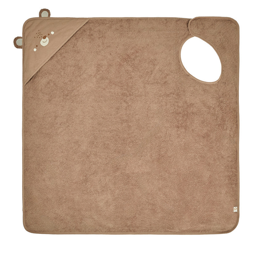 Playful bath cape and 2-in-1 apron Brown Bear - Prémaman