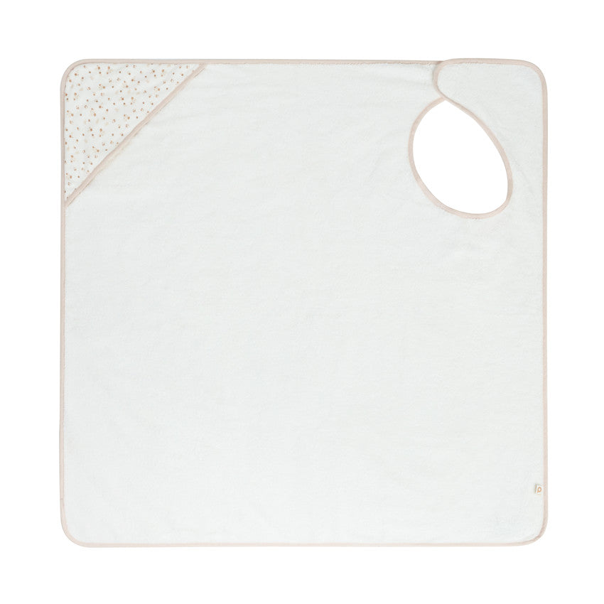 Terry Hooded Towel and 2-in-1 Apron with Flower Print - Maternity