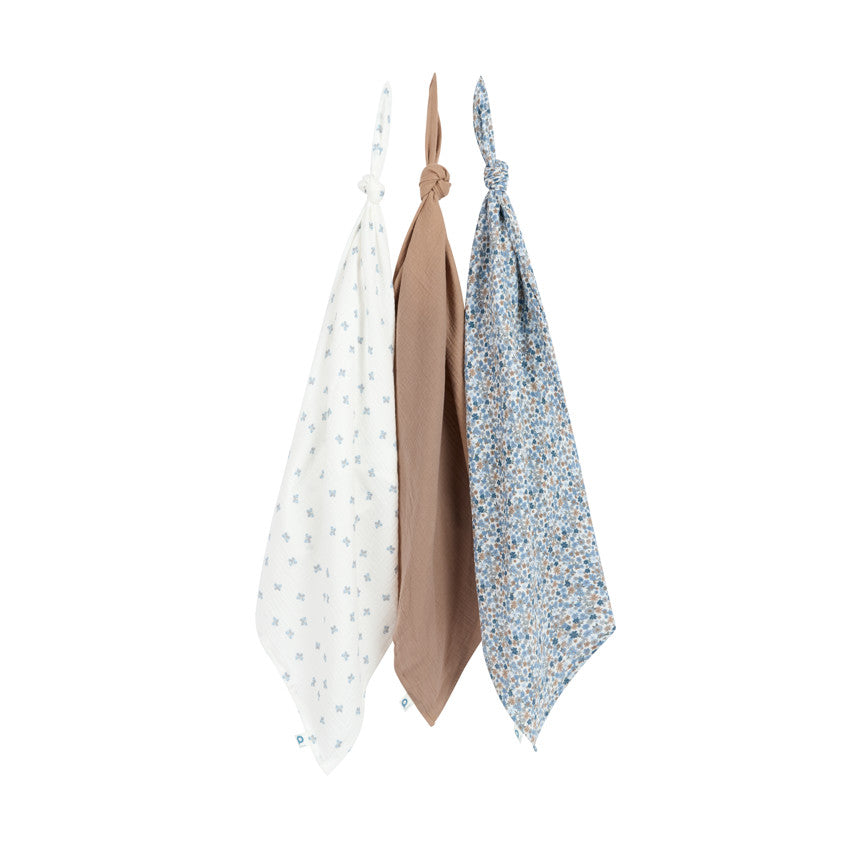 Lot de 3 lange en gaze de coton - Tiny Flowers - Prémaman