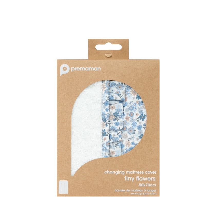 Housse de matelas à langer en éponge - Tiny Flowers - Prémaman