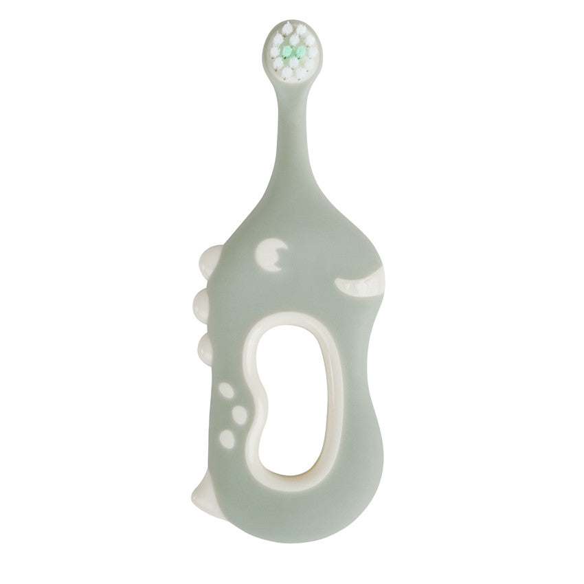 Brosse à dents ergonomique 6M+ Dinosaure vert - Prémaman
