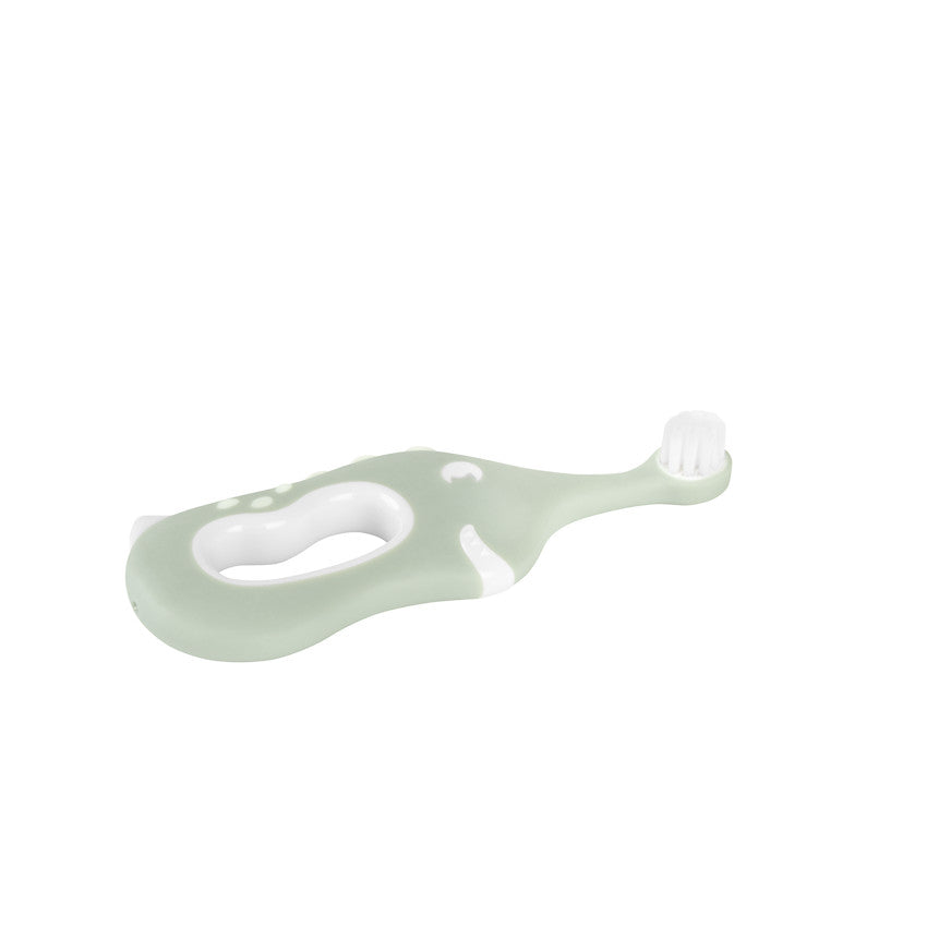 Brosse à dents ergonomique 6M+ Dinosaure vert - Prémaman