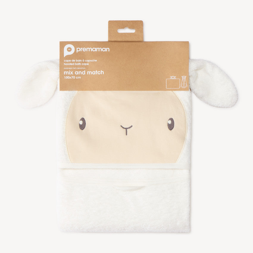 Cape de bain Mouton - 80x80 cm - Prémaman