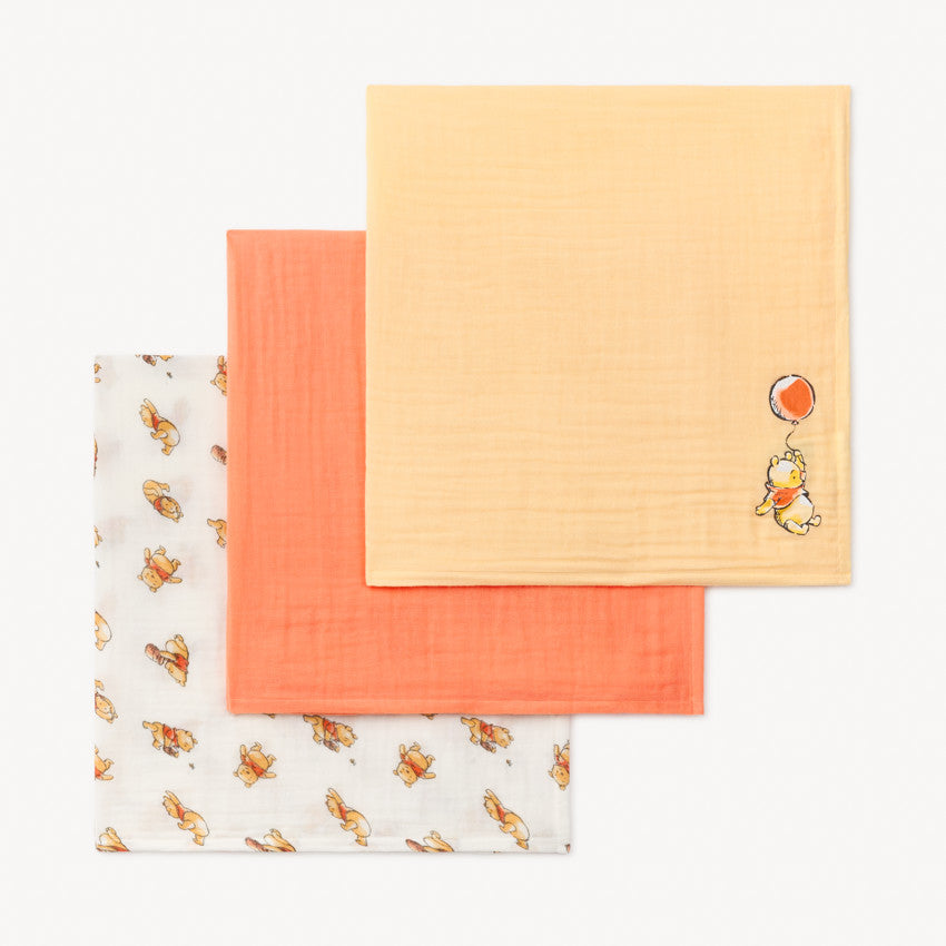 Lot de 3 langes Winnie L'Ourson Disney - 70x70 cm - Prémaman