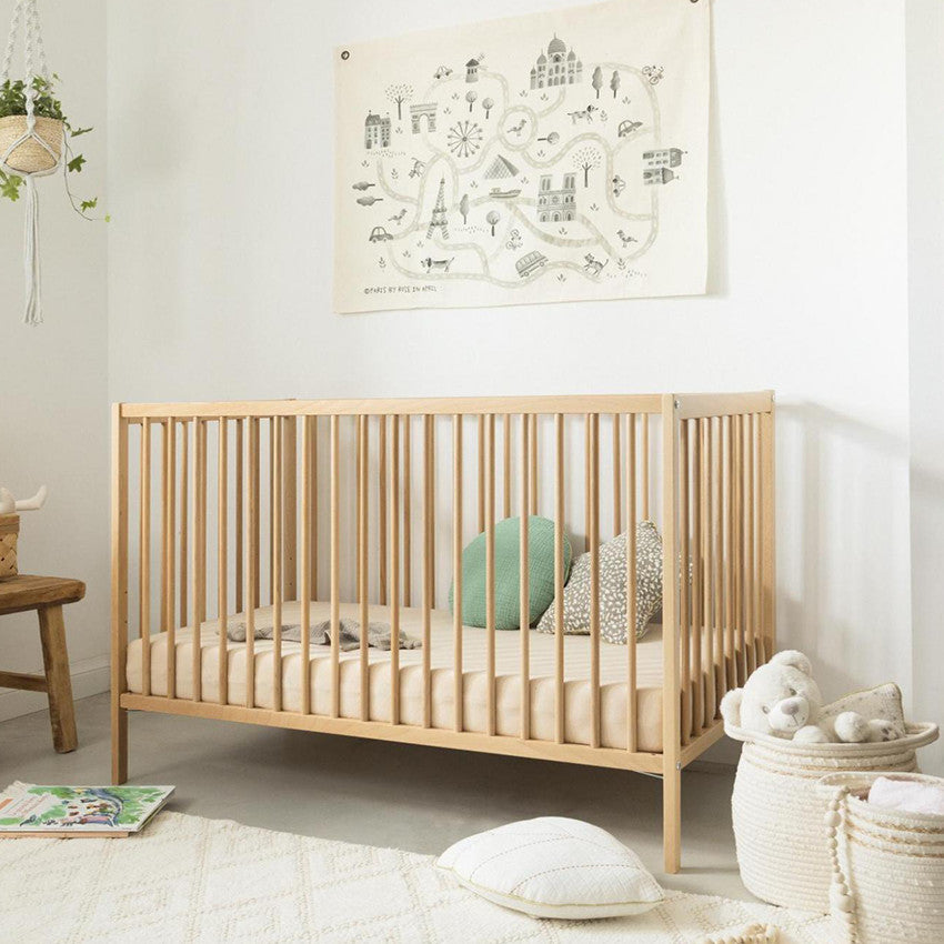 Lit en bois Tiny 60x120cm - Vernis - Prémaman