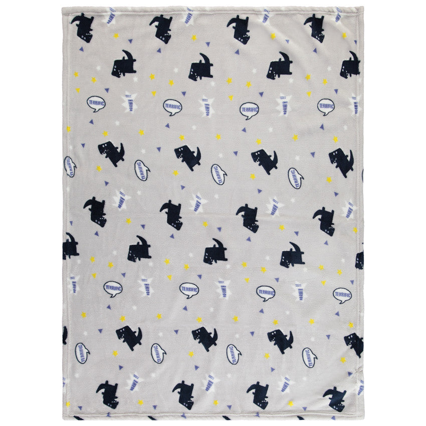 Dinosaur Print Sherpa Blanket - Prémaman