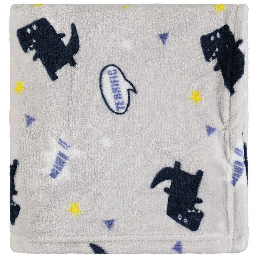 Couverture en sherpa imprimé dinosaures - Prémaman