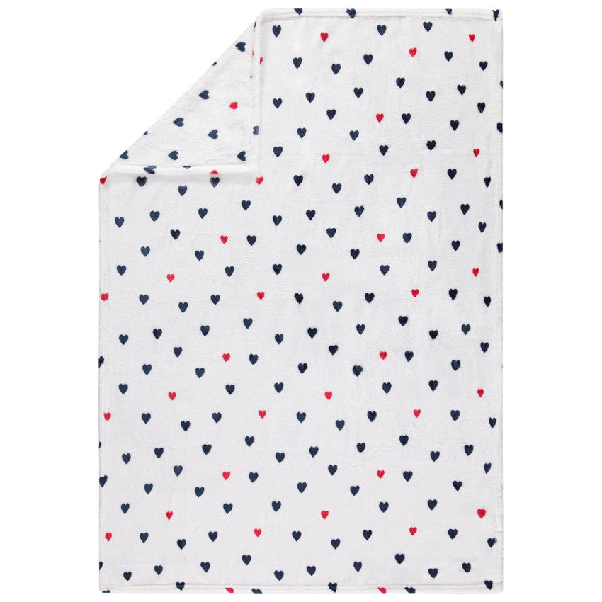 Couverture en sherpa à coeurs all-over - Prémaman
