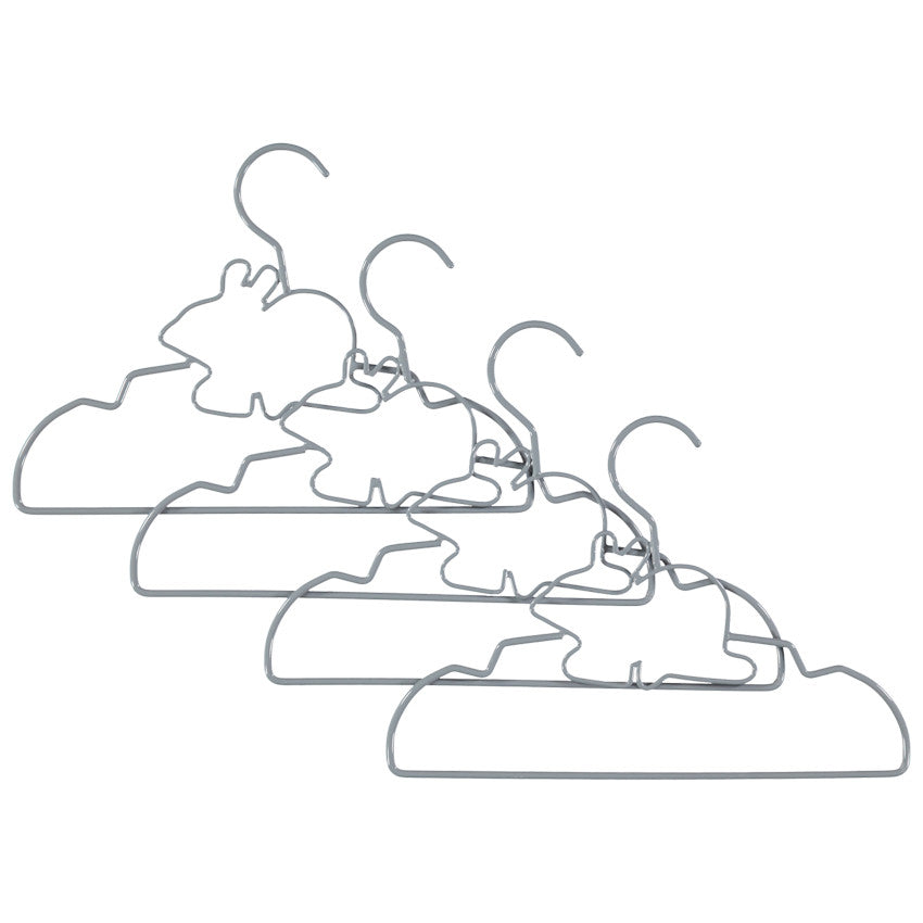 Lot de 4 cintres en métal forme lapin - Prémaman