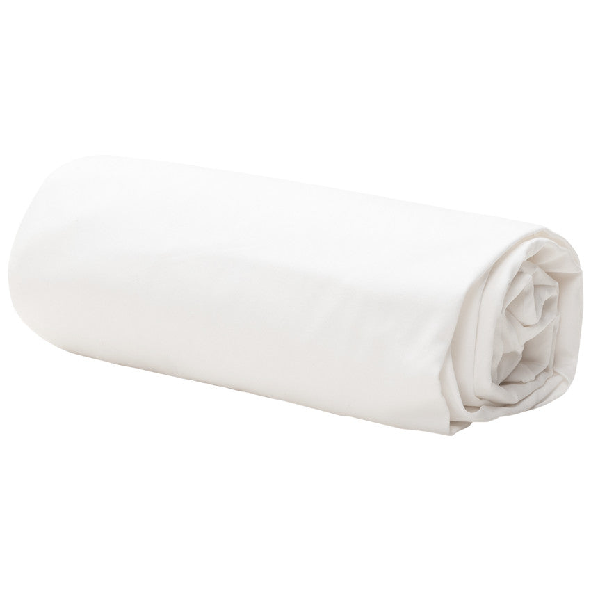 Drap housse en popeline blanc 70 x 140 cm - Prémaman