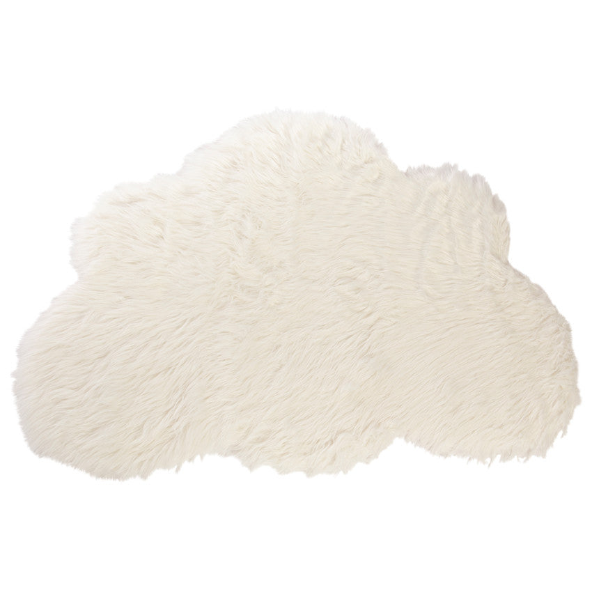 Tapis en fausse fourrure forme nuage 80x120 cm - Prémaman