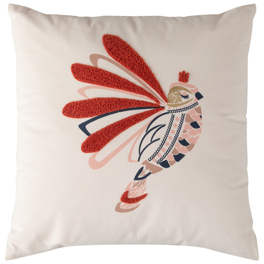 Coussin décoratif motif oiseau - Prémaman