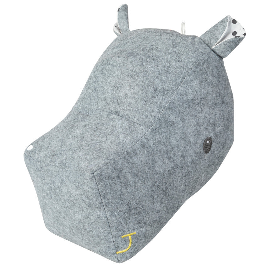 Tête d'hippopotame fantaisie à fixer au mur - Prémaman