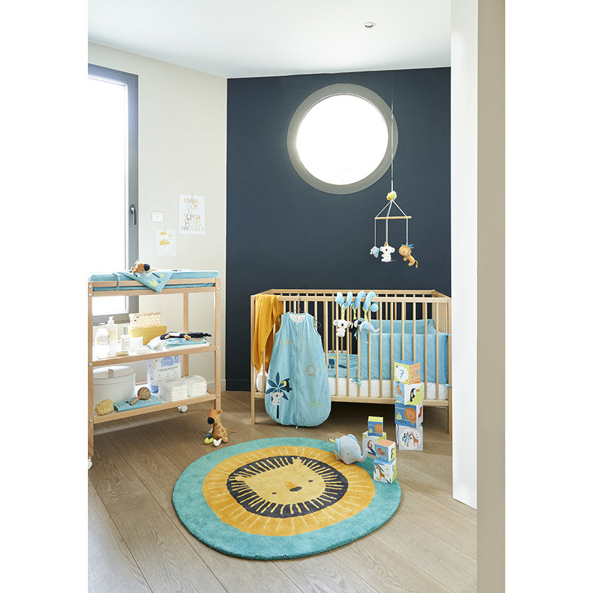 Tapis de chambre rond tufté Crazy Jungle 100cm - Prémaman