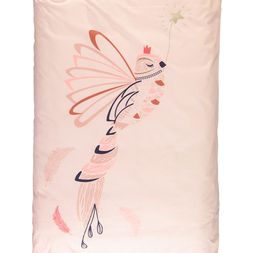 Parure de lit avec housse de couette et taie d'oreiller Magic bird - Prémaman