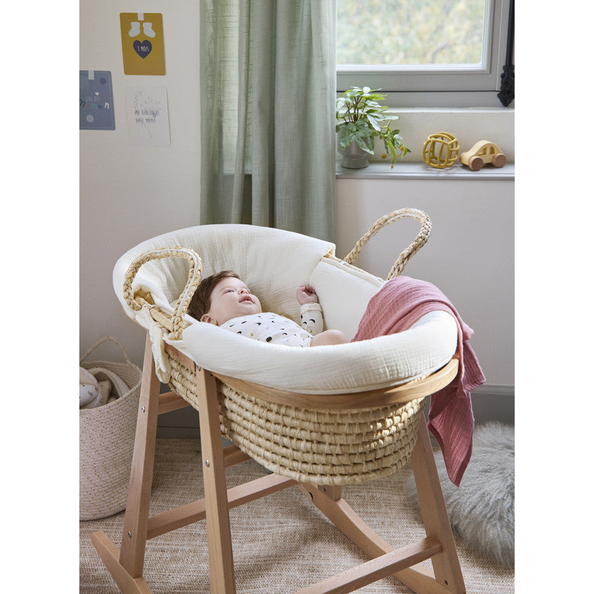 Couffin tressé en fibres naturelles Sweetdream - Prémaman