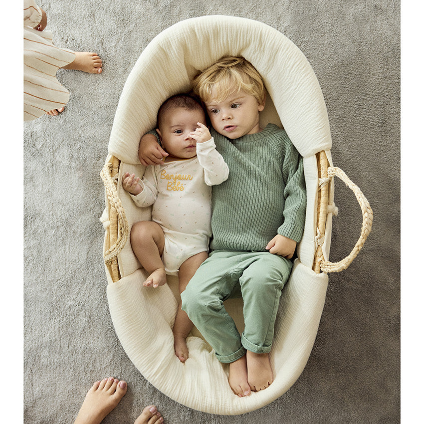 Couffin tressé en fibres naturelles Sweetdream - Prémaman